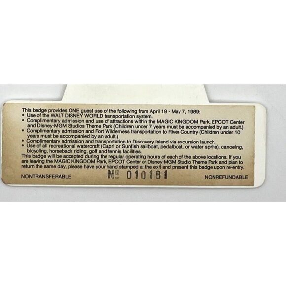 Rare Disney MGM Studios 1989 Special Guest STAR Linda Alcorn Imagineering Badge - Picture 3 of 4